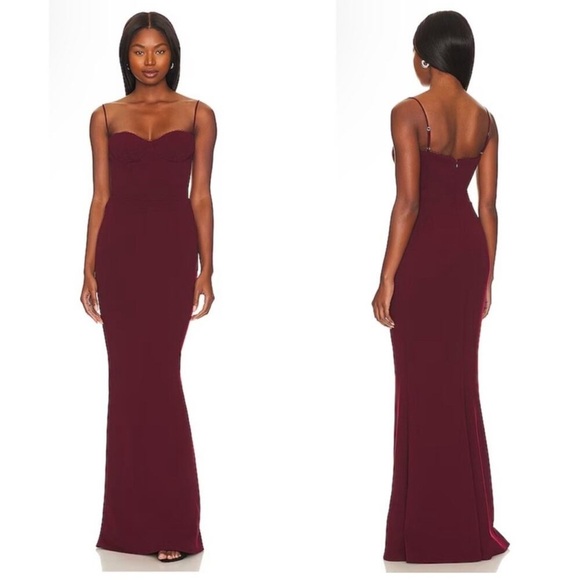 Katie May Yasmin Gown in Wine Bordeaux size S - Picture 2 of 16
